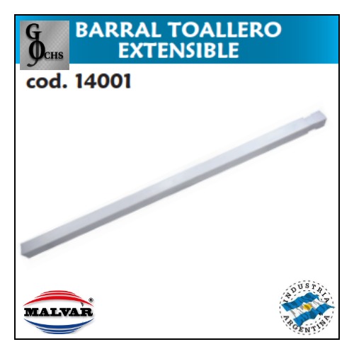 (14001) BARRAL TOALLERO EXTENSIBLE - SANITARIOS - ACCESORIOS PARA BAO