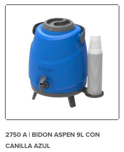 (2750A) BIDON TERMICO ASPEN DE 9 LTS CON CANILLA Y PATAS - FERRETERIA - BIDONES PLASTICOS