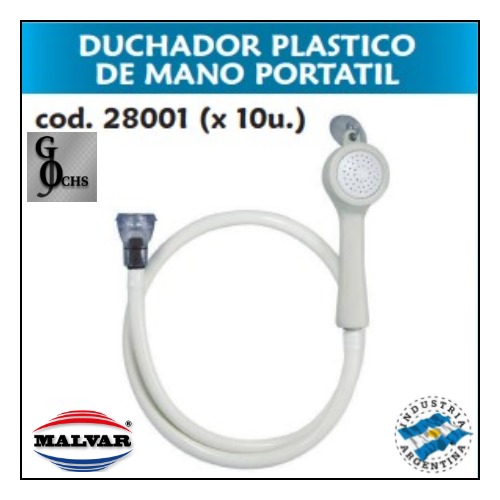 (28001) DUCHADOR PLASTICO MANO PORTATIL "LINEA PRACTICA" - SANITARIOS - ACCESORIOS PARA BAO