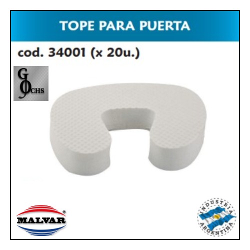 (34001) TOPE PARA PUERTA (BLISTER X 1) - FERRETERIA - TOPES ADHESIVOS