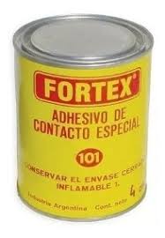 (44502) CEMENTO DE CONTACTO "FORTEX" 101 LATA DE 1/8 L - CEMENTO CONTACTO+COLA VINILICA - CEMENTO DE CONTACTO "FORTEX"