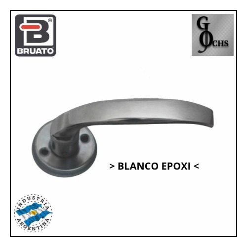 (600BL) MANIJA DE ALUMINIO PARA PUERTA MINISTERIO BLANCA - HERRAJES Y AFINES - MANIJAS P/PUERTAS