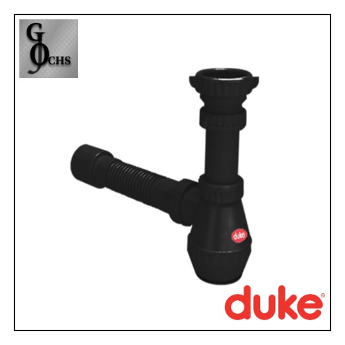 (601LN) SIFON PLASTICO SIMPLE "DUKE" NEGRO - SANITARIOS - PLASTICO Y GOMA