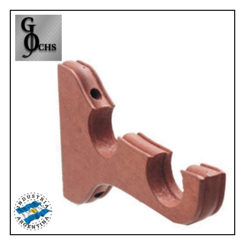 (653274) SOPORTE P/BARRAL DE MADERA 22MM PLANO DOBLE  CERRADO - BARRALES Y SOPORTES - SOPORTE PARA BARRAL DE MADERA