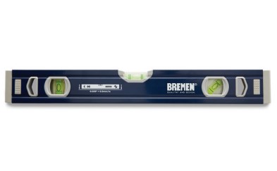 (7164) NIVEL ALUMINIO PROFESIONAL "BREMEN" 3 GOTAS 40 CM - HERRAMIENTAS - NIVEL DE ALUMINIO IMPORTADO