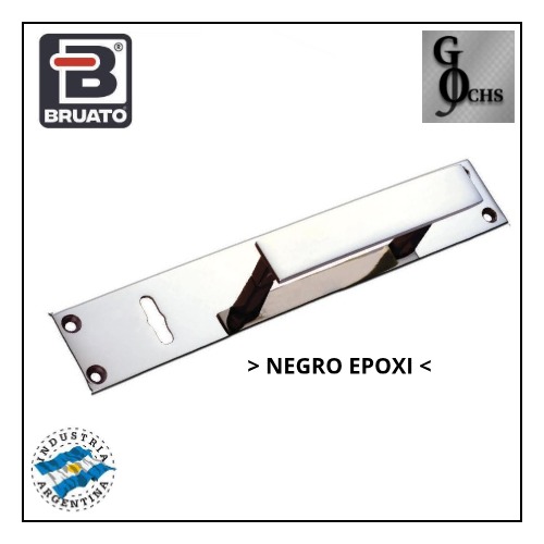 (716NE) MANIJA DE ALUMINIO PARA PUERTA >MANIJON< RECTO NEGRO - HERRAJES Y AFINES - MANIJAS P/PUERTAS