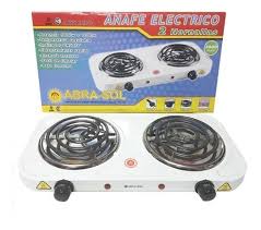 (AE2) ANAFE >ELECTRICO< 2 HORNALLAS 2000W NEGRO "GLOSS" - ANAFES - ELECTRICOS