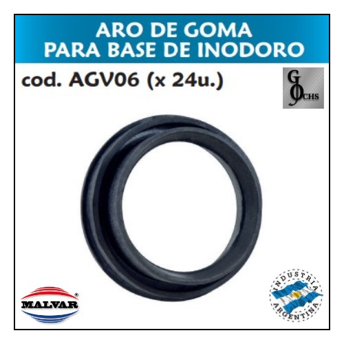 (AGV06) ARO DE GOMA PARA BASE INODORO - SANITARIOS - ARO DE GOMA