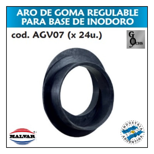 (AGV07) ARO DE GOMA REGULABLE PARA BASE INODORO - SANITARIOS - ARO DE GOMA