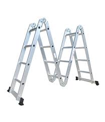 (ALU47) ESCALERA DE ALUMINIO ARTICULADA 4X4 4,71MT HASTA 150KG "GLOSS" - FERRETERIA - ESCALERAS DE ALUMINIO
