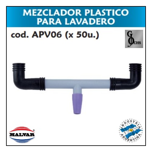 (APV06) MEZCLADOR PLASTICO PARA CANILLA LAVADERO - SANITARIOS - MEZCLADOR PLASTICO