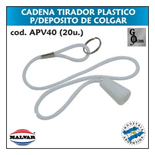 (APV40) CADENA TIRADOR PLASTICO PARA DEPOSITO DE COLGAR - SANITARIOS - REPUESTOS VARIOS