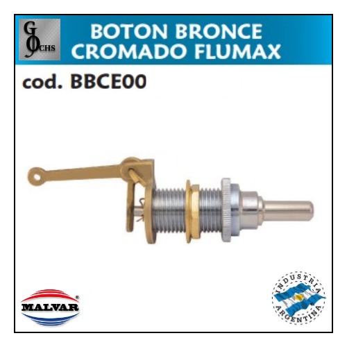 (BBCE00) BOTON BRONCE CROMADO FLUMAX - SANITARIOS - BOTON PLASTICO