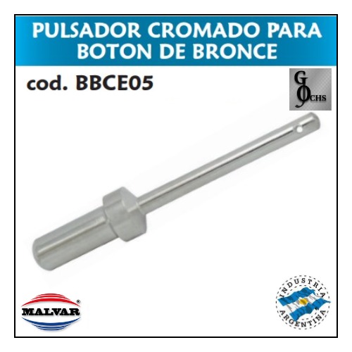 (BBCE05) PULSADOR CROMADO PARA BOTON DE BRONCE - SANITARIOS - ARTICULOS DE BRONCE