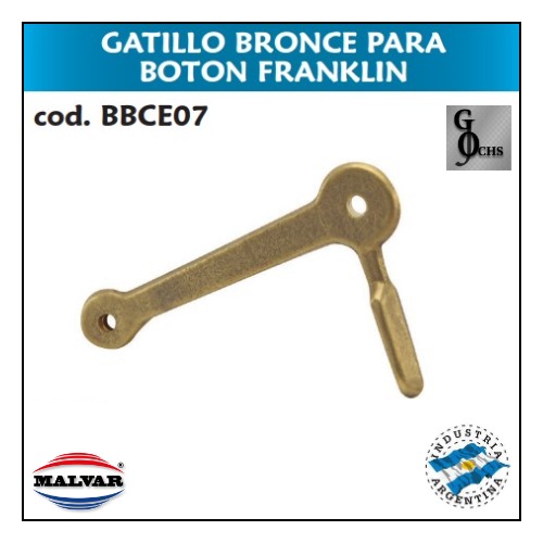 (BBCE07) GATILLO BRONCE PARA BOTON FRANKLIN - SANITARIOS - GATILLO BRONCE