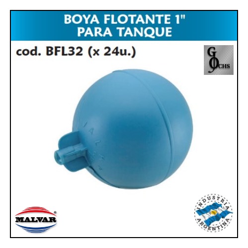 (BFL32) BOYA FLOTANTE  1" PARA TANQUE - SANITARIOS - BOYAS