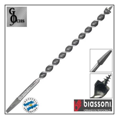 (BIL38) MECHAS "BIASSONI" PARA MADERA TALADRO ELECT 3/8  (9,52MM) LARGA - MECHAS - PARA MADERA "BIASSONI"