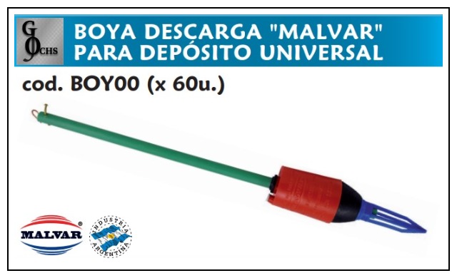 (BOY00) BOYA "MALVAR" PARA DEPOSITO UNIVERSAL CON TAPON PARA RECARGA - SANITARIOS - BOYAS