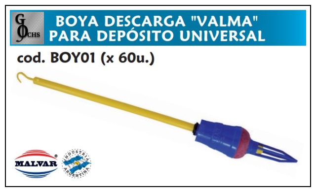 (BOY01) BOYA "VALMA" PARA DEPOSITO UNIVERSAL - SANITARIOS - BOYAS