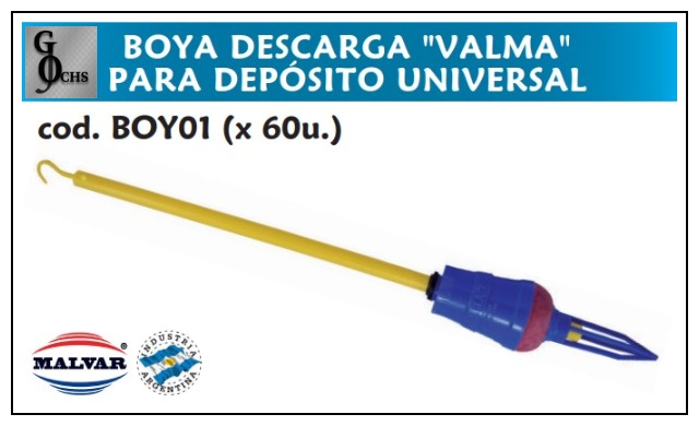 (BOY01) BOYA "VALMA" PARA DEPOSITO UNIVERSAL - SANITARIOS - BOYAS
