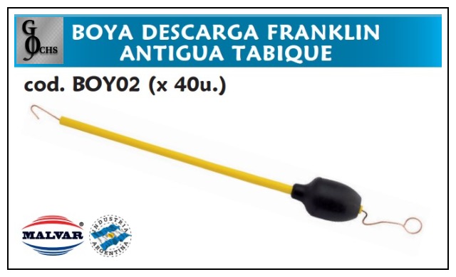 (BOY02) BOYA DESCARGA FRANKLIN ANTIGUA DEPOSITO TABIQUE - SANITARIOS - BOYAS