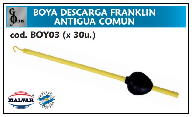 (BOY03) BOYA DESCARGA FRANKLIN ANTIGUA COMUN - SANITARIOS - BOYAS
