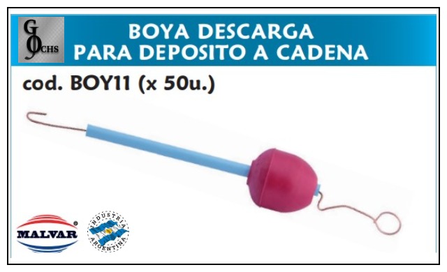 (BOY11) BOYA DESCARGA PARA DEPOSITO A CADENA - SANITARIOS - BOYAS