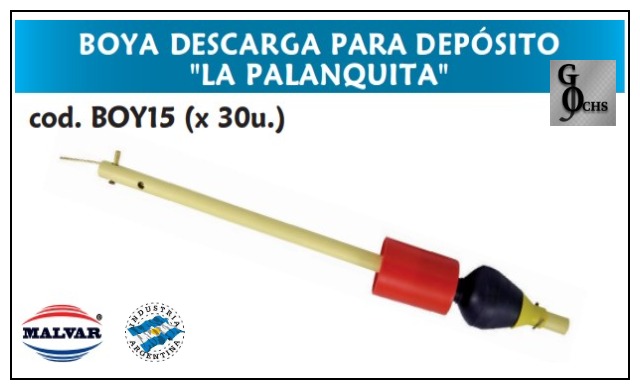 (BOY15) BOYA DESCARGA PARA DEPOSITO "LA PALANQUITA" - SANITARIOS - BOYAS