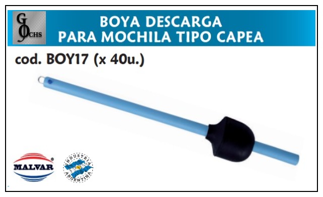 (BOY17) BOYA DESCARGA PARA MOCHILA TIPO CAPEA - SANITARIOS - BOYAS