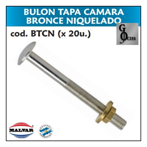 (BTCN) BULON TAPA CAMARA BRONCE NIQUELADO - SANITARIOS - BULON TAPA CAMARA