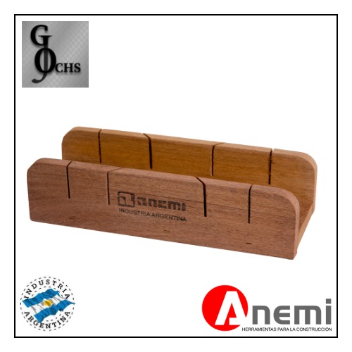 (CAA30) CAJA DE INGLETAR "ANEMI" DE 30 CM. X 7,5 CM. DE ALGARROBO - FERRETERIA - CAJAS INGLETADORAS