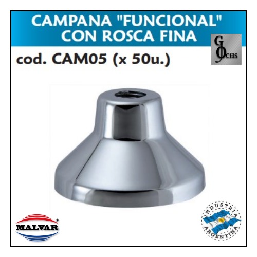 (CAM05) CAMPANA "FUNCIONAL" ROSCA FINA - SANITARIOS - CAMPANAS