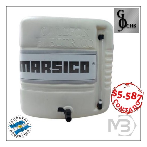 (CAPRA) CALEFON ELECTRICO "MARSICO" 20 LT PLASTICO RESISTENCIA ALUMINIO - FERRETERIA - CALEFONES ELECTRICOS