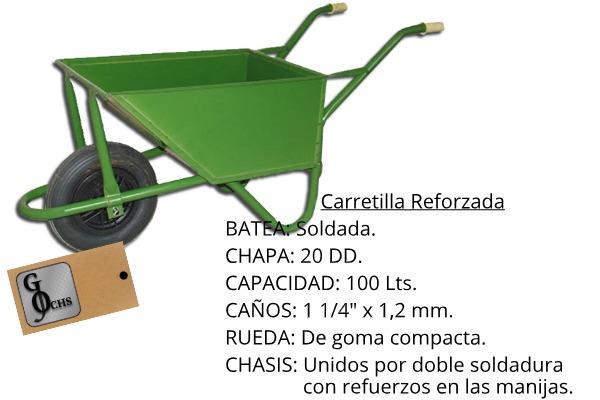 (CARRE) CARRETILLA REFORZADA (100 LTS.) - CARRETILLAS Y HORMIGONERAS - CARRETILLAS ROPAL