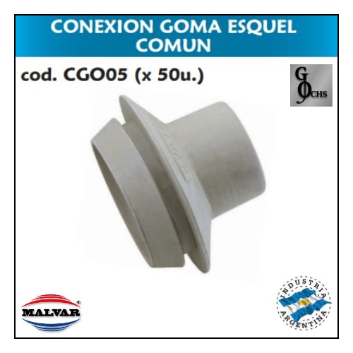 (CGO05) CONEXION GOMA ESQUEL COMUN - SANITARIOS - CONEX INODORO GOMA