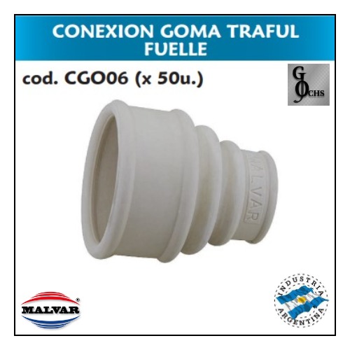 (CGO06) CONEXION GOMA TRAFUL FUELLE - SANITARIOS - CONEX INODORO GOMA