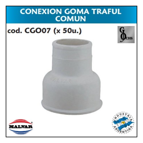(CGO07) CONEXION GOMA TRAFUL COMUN - SANITARIOS - CONEX INODORO GOMA