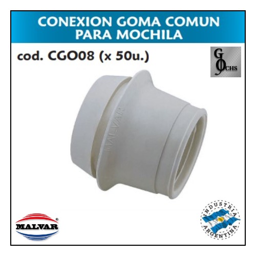(CGO08) CONEXION GOMA COMUN PARA MOCHILA - SANITARIOS - CONEX INODORO GOMA