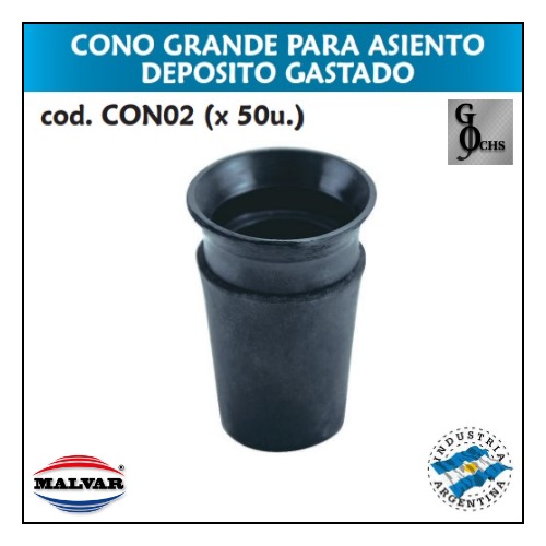 (CON02) CONO GRANDE PARA ASIENTO DEPOSITO GASTADO - SANITARIOS - CONO P/ASIENTO GASTA