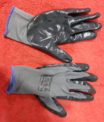 (DPS164) GUANTES POLIAMIDA Y NITRILO  GRIS/ROJO - GUANTES - BAADOS