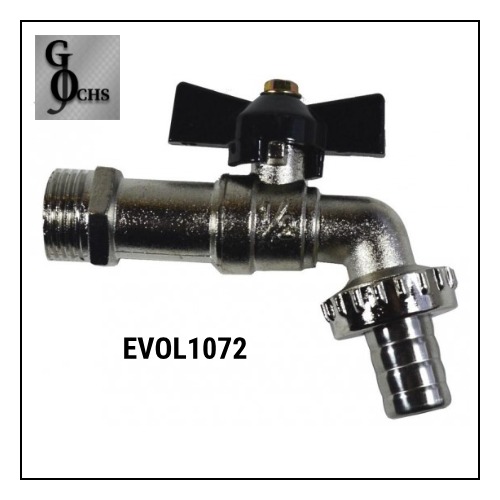 (EVOL1072) CANILLA ESFERICA METAL 1/2 MARIPOSA "EVOLUTION" - SANITARIOS - CANILLAS