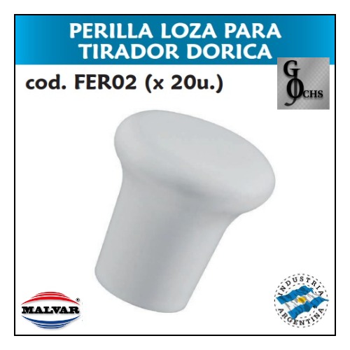 (FER02) PERILLA LOZA PARA TIRADOR DORICA - SANITARIOS - REPUESTOS VARIOS