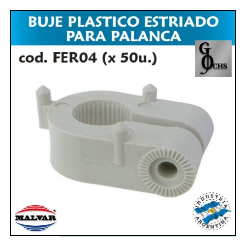 (FER04) BUJE PLASTICO ESTRIADO PARA PALANCA - SANITARIOS - BUJE PLASTICO