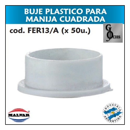 (FER13-A) BUJE PLASTICO PARA MANIJA CUADRADA - SANITARIOS - BUJE PLASTICO