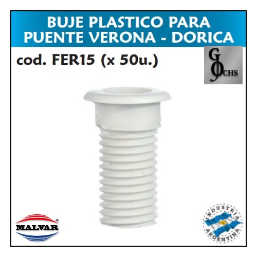 (FER15) BUJE PLASTICO PARA PUENTE VERONA - DORICA - SANITARIOS - BUJE PLASTICO