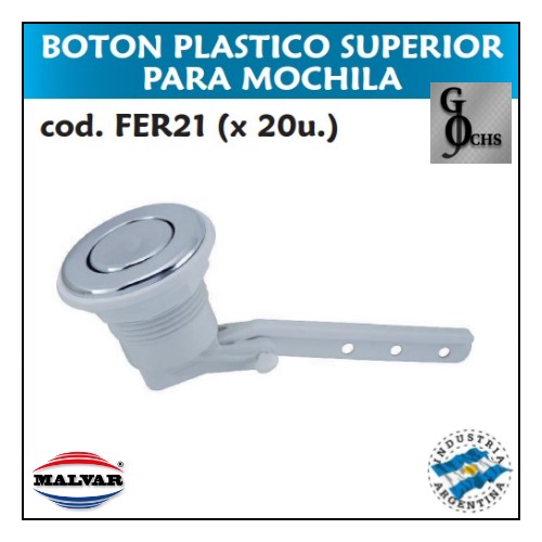 (FER21) BOTON PLASTICO SUPERIOR PARA MOCHILA - SANITARIOS - BOTON PLASTICO