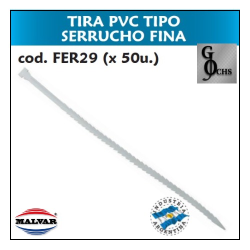 (FER29) TIRA PVC TIPO SERRUCHO FINA - SANITARIOS - TIRA PVC