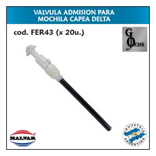 (FER43) VALVULA DE ADMISION PARA MOCHILA CAPEA DELTA - SANITARIOS - ADMISION PLASTICA