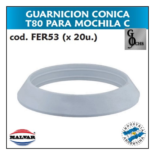 (FER53) GUARNICION CONICA T80 PARA MOCHILA C - SANITARIOS - GUARNICIONES