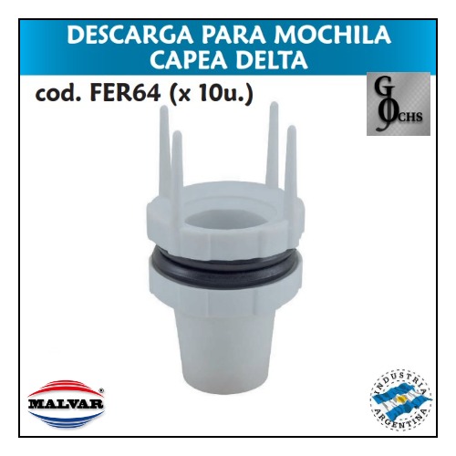 (FER64) DESCARGA PARA MOCHILA CAPEA DELTA - SANITARIOS - DESCARGA INODORO